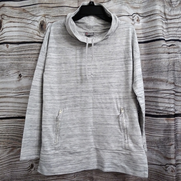 Talbots Cowl Neck Pullover Sweater Gray Space Dye - Picture 7 of 11